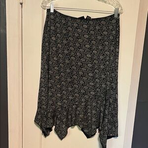 Mossimo Supply Co. Black Floral Midi Skirt